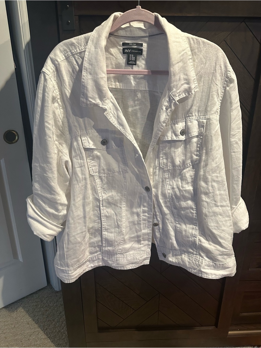 Jones New York White Linen Jacket